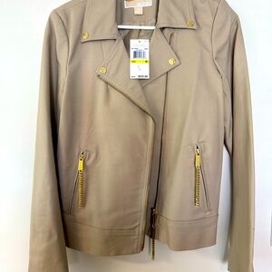 Michael Kors Jacket - NEW with tags. Size medium - gold trim zippers